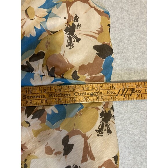 lauren ralph lauren Dress Sz 12 Black Label Floral V Neck Flowy Classic Spring - Picture 9 of 16